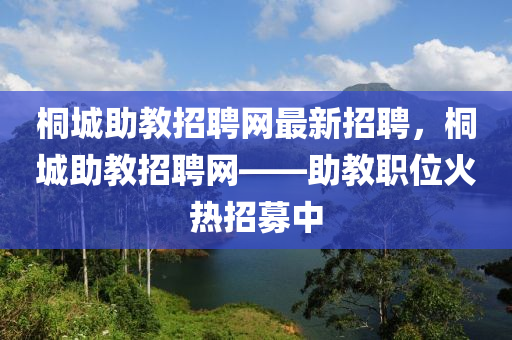 桐城助教招聘網(wǎng)最新招聘，桐城助教招聘網(wǎng)——助教職位火熱招募中