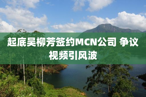 起底吳柳芳簽約MCN公司 爭議視頻引風(fēng)波