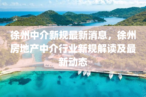 徐州中介新規(guī)最新消息，徐州房地產(chǎn)中介行業(yè)新規(guī)解讀及最新動態(tài)