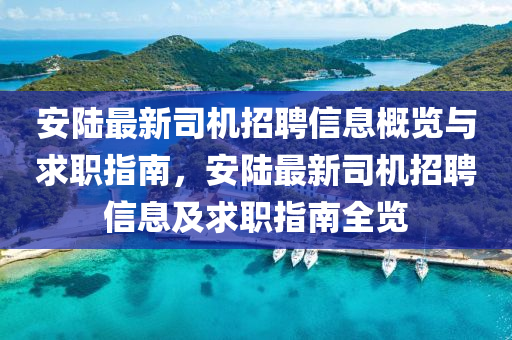 安陸最新司機招聘信息概覽與求職指南，安陸最新司機招聘信息及求職指南全覽