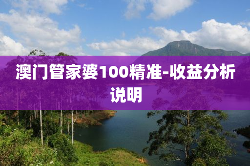 澳門管家婆100精準(zhǔn)-收益分析說明