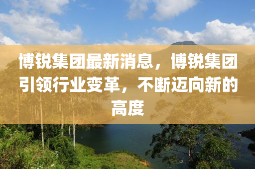 博銳集團(tuán)最新消息，博銳集團(tuán)引領(lǐng)行業(yè)變革，不斷邁向新的高度