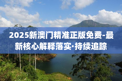 2025新澳門精準(zhǔn)正版免費(fèi)-最新核心解釋落實(shí)·持續(xù)追蹤