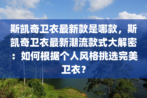 斯凱奇衛(wèi)衣最新款是哪款，斯凱奇衛(wèi)衣最新潮流款式大解密：如何根據(jù)個人風(fēng)格挑選完美衛(wèi)衣？