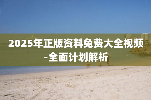 2025年正版資料免費(fèi)大全視頻-全面計劃解析