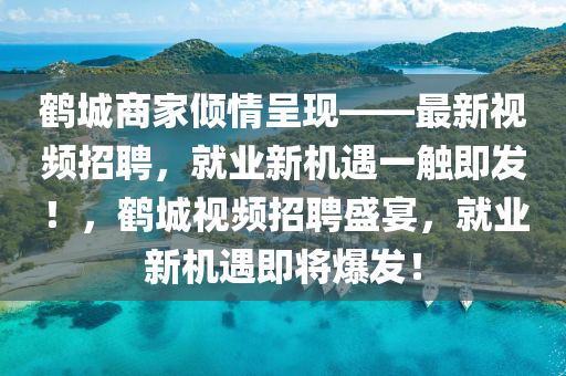 鶴城商家傾情呈現(xiàn)——最新視頻招聘，就業(yè)新機遇一觸即發(fā)！，鶴城視頻招聘盛宴，就業(yè)新機遇即將爆發(fā)！