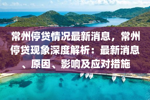 常州停貸情況最新消息，常州停貸現(xiàn)象深度解析：最新消息、原因、影響及應(yīng)對(duì)措施