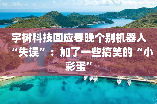 宇樹科技回應(yīng)春晚個(gè)別機(jī)器人“失誤”：加了一些搞笑的“小彩蛋”