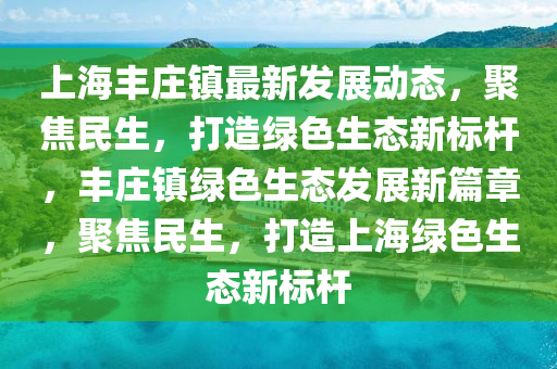 上海豐莊鎮(zhèn)最新發(fā)展動(dòng)態(tài)，聚焦民生，打造綠色生態(tài)新標(biāo)桿，豐莊鎮(zhèn)綠色生態(tài)發(fā)展新篇章，聚焦民生，打造上海綠色生態(tài)新標(biāo)桿