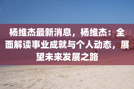 楊維杰最新消息，楊維杰：全面解讀事業(yè)成就與個(gè)人動(dòng)態(tài)，展望未來(lái)發(fā)展之路