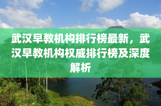 武漢早教機構(gòu)排行榜最新，武漢早教機構(gòu)權(quán)威排行榜及深度解析