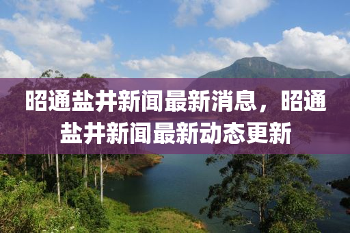 昭通鹽井新聞最新消息，昭通鹽井新聞最新動態(tài)更新