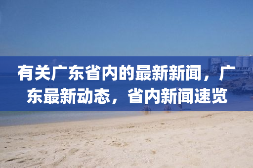 有關廣東省內的最新新聞，廣東最新動態(tài)，省內新聞速覽