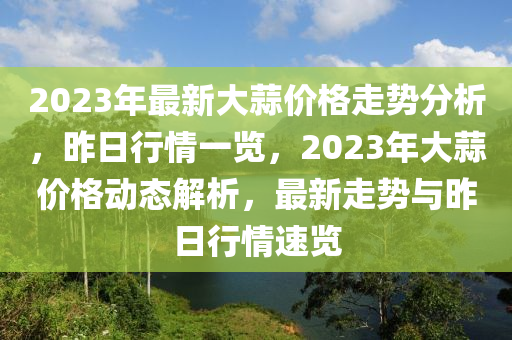 2023年最新大蒜價格走勢分析，昨日行情一覽，2023年大蒜價格動態(tài)解析，最新走勢與昨日行情速覽