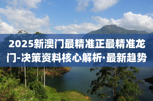 2025新澳門最精準正最精準龍門-決策資料核心解析·最新趨勢