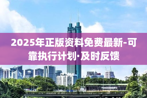 2025年正版資料免費(fèi)最新-可靠執(zhí)行計(jì)劃·及時(shí)反饋