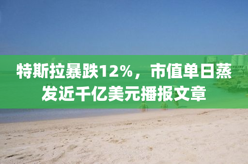 特斯拉暴跌12%，市值單日蒸發(fā)近千億美元播報(bào)文章