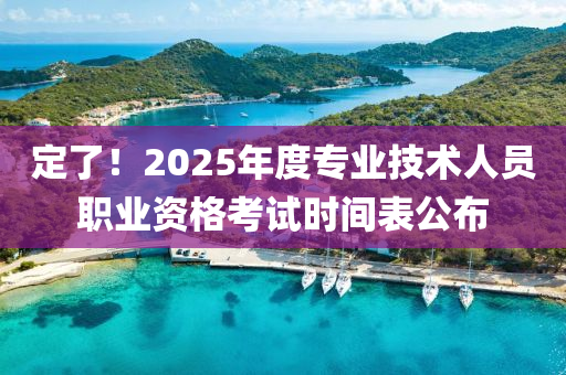 定了！2025年度專業(yè)技術(shù)人員職業(yè)資格考試時(shí)間表公布