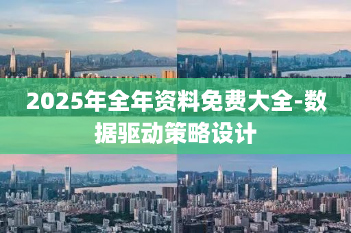 2025年全年資料免費大全-數(shù)據(jù)驅(qū)動策略設(shè)計