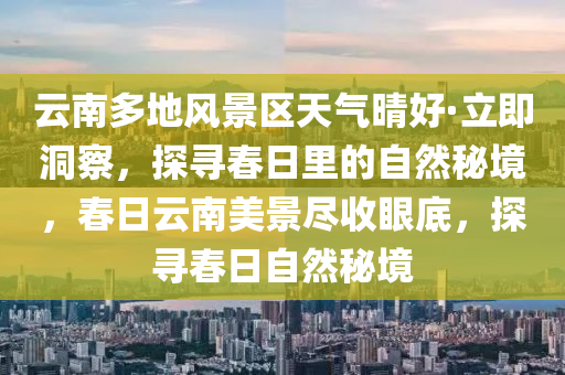 云南多地風(fēng)景區(qū)天氣晴好·立即洞察，探尋春日里的自然秘境，春日云南美景盡收眼底，探尋春日自然秘境