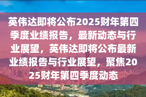 英偉達(dá)即將公布2025財(cái)年第四季度業(yè)績(jī)報(bào)告，最新動(dòng)態(tài)與行業(yè)展望，英偉達(dá)即將公布最新業(yè)績(jī)報(bào)告與行業(yè)展望，聚焦2025財(cái)年第四季度動(dòng)態(tài)