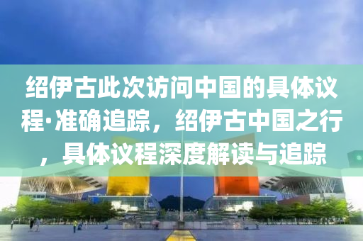 紹伊古此次訪問中國的具體議程·準(zhǔn)確追蹤，紹伊古中國之行，具體議程深度解讀與追蹤