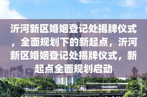 沂河新區(qū)婚姻登記處揭牌儀式，全面規(guī)劃下的新起點(diǎn)，沂河新區(qū)婚姻登記處揭牌儀式，新起點(diǎn)全面規(guī)劃啟動(dòng)