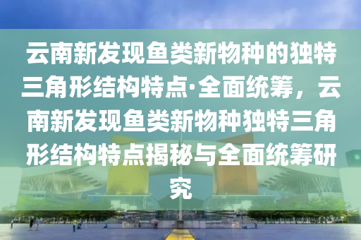 云南新發(fā)現(xiàn)魚類新物種的獨特三角形結(jié)構(gòu)特點·全面統(tǒng)籌，云南新發(fā)現(xiàn)魚類新物種獨特三角形結(jié)構(gòu)特點揭秘與全面統(tǒng)籌研究