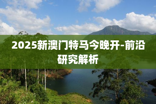 2025新澳門(mén)特馬今晚開(kāi)-前沿研究解析