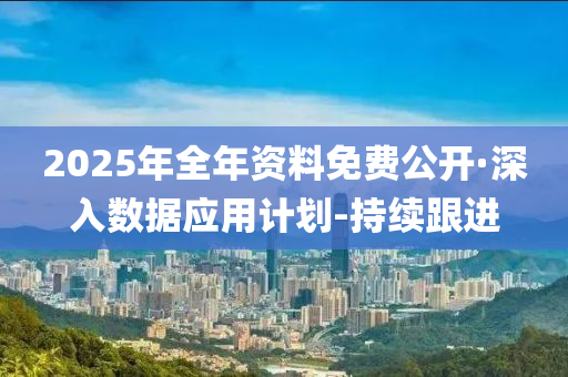 2025年全年資料免費公開·深入數(shù)據(jù)應(yīng)用計劃-持續(xù)跟進