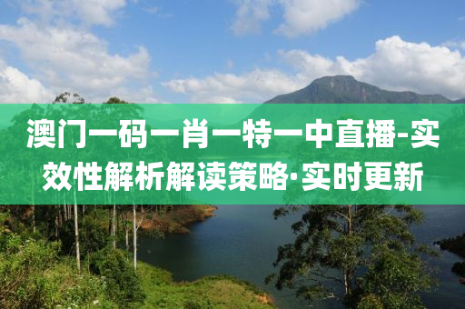 澳門(mén)一碼一肖一特一中直播-實(shí)效性解析解讀策略·實(shí)時(shí)更新