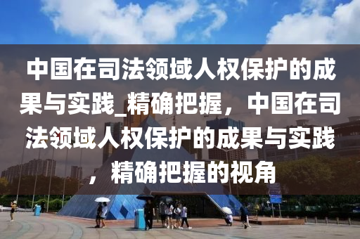 中國在司法領(lǐng)域人權(quán)保護的成果與實踐_精確把握，中國在司法領(lǐng)域人權(quán)保護的成果與實踐，精確把握的視角