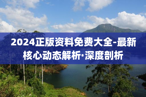 2024正版資料免費大全-最新核心動態(tài)解析·深度剖析