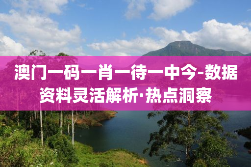 澳門一碼一肖一待一中今-數(shù)據(jù)資料靈活解析·熱點(diǎn)洞察