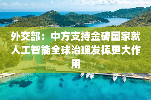 外交部：中方支持金磚國家就人工智能全球治理發(fā)揮更大作用