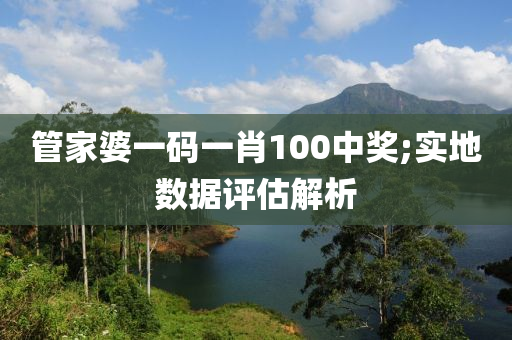 管家婆一碼一肖100中獎;實地數(shù)據(jù)評估解析