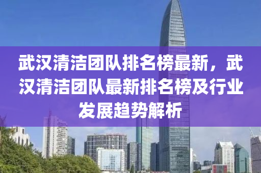 武漢清潔團隊排名榜最新，武漢清潔團隊最新排名榜及行業(yè)發(fā)展趨勢解析