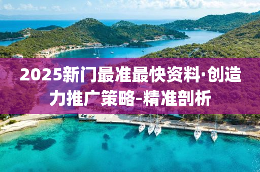 2025新門最準最快資料·創(chuàng)造力推廣策略-精準剖析