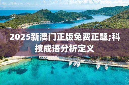 2025新澳門正版免費(fèi)正題;科技成語(yǔ)分析定義