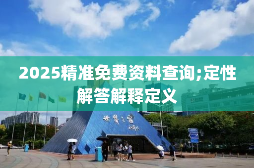 2025精準(zhǔn)免費(fèi)資料查詢;定性解答解釋定義