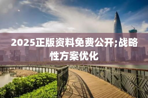 2025正版資料免費公開;戰(zhàn)略性方案優(yōu)化