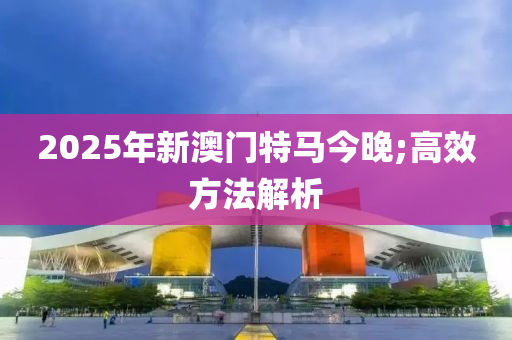 2025年新澳門特馬今晚;高效方法解析