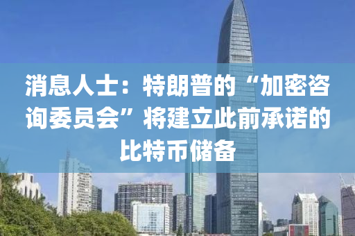 消息人士：特朗普的“加密咨詢委員會(huì)”將建立此前承諾的比特幣儲(chǔ)備