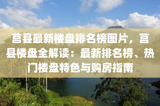 莒縣最新樓盤排名榜圖片，莒縣樓盤全解讀：最新排名榜、熱門樓盤特色與購房指南