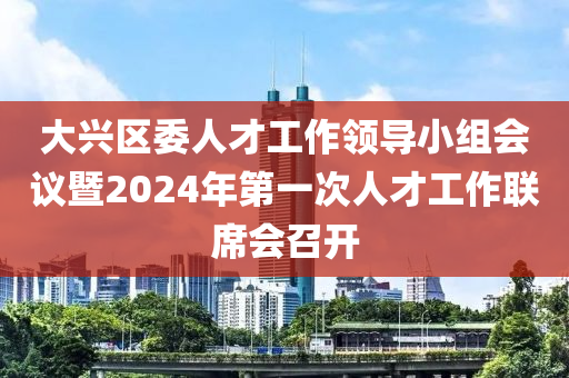 大興區(qū)委人才工作領(lǐng)導(dǎo)小組會(huì)議暨2024年第一次人才工作聯(lián)席會(huì)召開