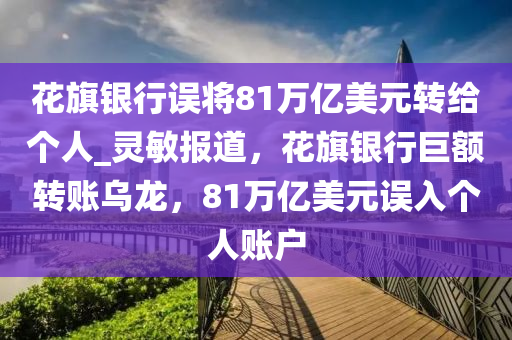 花旗銀行誤將81萬億美元轉(zhuǎn)給個人_靈敏報道，花旗銀行巨額轉(zhuǎn)賬烏龍，81萬億美元誤入個人賬戶