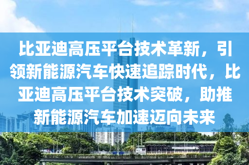 比亞迪高壓平臺技術(shù)革新，引領(lǐng)新能源汽車快速追蹤時代，比亞迪高壓平臺技術(shù)突破，助推新能源汽車加速邁向未來