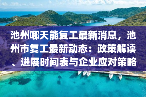 池州哪天能復工最新消息，池州市復工最新動態(tài)：政策解讀、進展時間表與企業(yè)應對策略