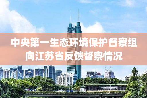 中央第一生態(tài)環(huán)境保護(hù)督察組向江蘇省反饋督察情況