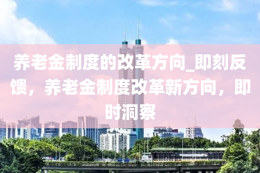 養(yǎng)老金制度的改革方向_即刻反饋，養(yǎng)老金制度改革新方向，即時洞察